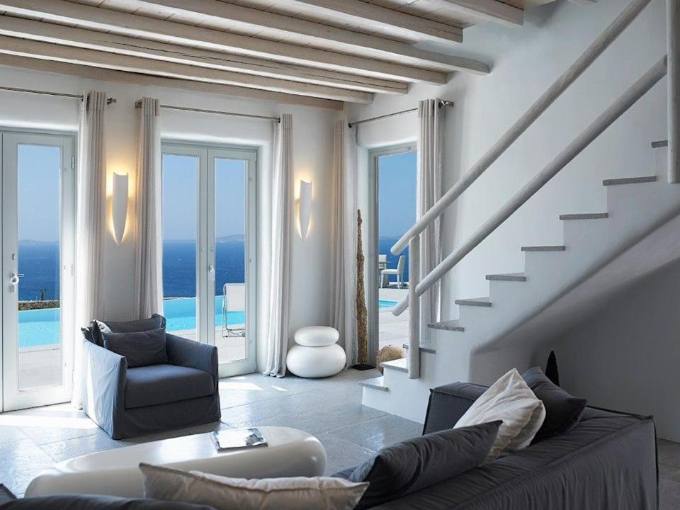 Exquisite Mykonos Villa Villa Superior 4 Bedroom Private Pool Sea View Houlakia Mykonos Town Exterior photo